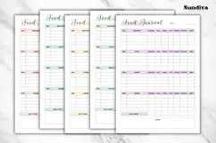 Daily Food Journal Editable Template 5 Colors | Meal Tracker Product Image 3