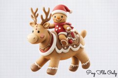 Watercolor Christmas Gingerbread Man Clipart PNG Product Image 1