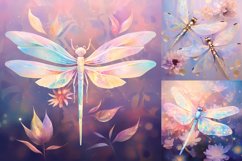 Dreamy pastel dragonfly printable digital papers Product Image 6