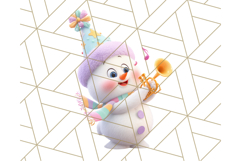 Adorable Snowman Character PNG Clipart Product Image 3