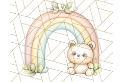 Pastel Plushie Rainbow Clipart PNG, Nursery Baby Animals Png Product Image 3