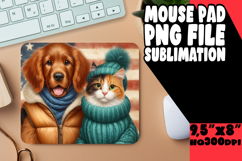 BRIGHT DESK MAT PLAYFUL ART, Dog and cat Product Image 1