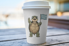 Quirky Funny Summer Turtle Clipart Product Image 5