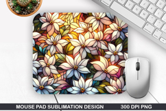 Flowers Mouse Pad Sublimation, Summer Mouse Pad PNG Product Image 1