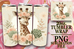 Vibrant Journeys 20oz tumbler wrap, Giraffe Product Image 1