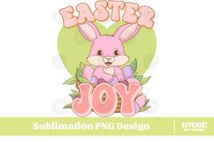 Easter Bunny Sublimation PNG Chick Farm Hip Hop Spring Joy Product Image 1