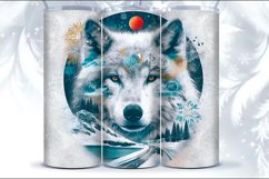 4 Polar Wolf Seamless Tumbler Wrap 20 oz Product Image 5