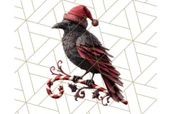 Gothic Christmas Clipart Dark Holiday PNG, Dark Christmas Product Image 3