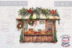 Cute Christmas Farmer Market clipart Sublimation winter PNG Product Image 1