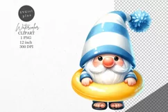 Summer clipart, Gnome clipart, Holiday clipart Product Image 1
