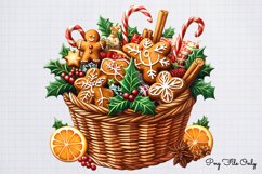 Christmas Baskets Clipart PNG Product Image 1