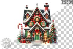Christmas House Sublimation - Clipart PNG Design Product Image 1