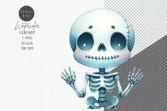 Halloween clipart, Skeleton clipart, Autumn clipart Product Image 1