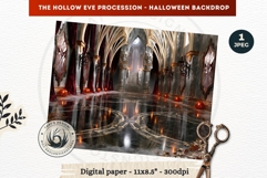 Gothic Halloween background - Hollow Eve Procession Backdrop Product Image 1