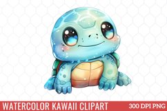 Watercolor Kawaii Clipart Product Image 1