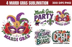 Mardi Gras Sublimation Bundle PNG Product Image 4