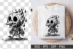 A Melting Bird Skeleton Character - Skeleton SVG Product Image 1