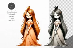 Fantasy clipart, Princess clipart, Nursery clipart Product Image 1