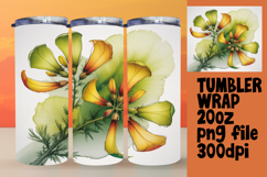20oz Tumbler Sublimation PNG , Flowers Product Image 1