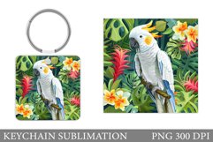Parrot Keychain Sublimation. Parrot Sublimation Product Image 1