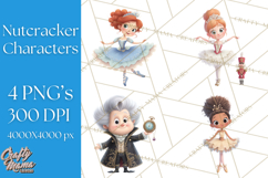 Diverse Ballerina Nutcracker Clipart PNG Product Image 1