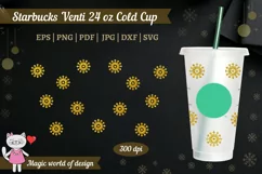Xmas snowflakes svg , Full Wrap Venti Cold Cup 24 oz Product Image 1
