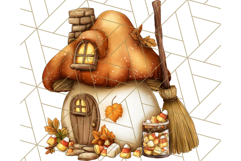 Halloween Fairy House Clipart PNG, Spooky Cottage Art Product Image 3