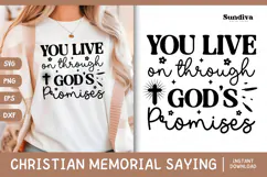 Christian Memorial Quote SVG | God's Promises Product Image 1