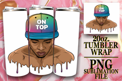 Uplifting Sublimation 20oz tumbler wrap, Afro Mam Product Image 1