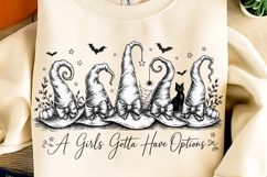 A Girl Gotta Have Options PNG, Retro Halloween PNG, Spooky Product Image 1