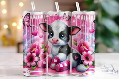Cow Valentine's Day Tumbler Wrap Sublimation Product Image 1
