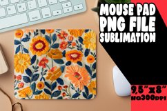Chic Flower Embroidery Mouse Pad Sublimation Product Image 1
