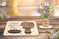 Mother&#039;s Day Pop Up Card Laser Cut | Glowforge | SVG Product Image 1