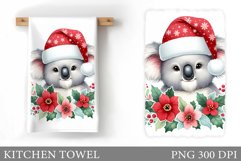 Cute Koala Kitchen Towel. Christmas Kitchen Towel Design Product Image 1