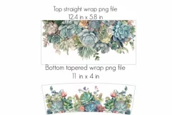Succulent Tumbler, 40 Oz Tumbler Wrap, Sublimation Design Product Image 2