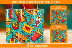 Fast Food Tumbler Wrap Designs, Sublimation Wrap Product Image 1