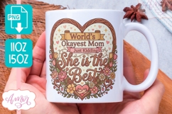 Funny Mom Mug Wrap sublimation PNG, Mother's day mug Product Image 1