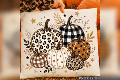 Leopard Pumpkin PNG, Buffalo Check Fall Pumpkin, Neutral Png Product Image 2