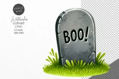 Halloween clipart, Tombstone, Boo clipart Product Image 1