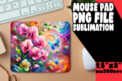 Playful MOUSE PAD Design Magic, Flowers Product Image 1