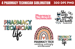 Pharmacy Technician Sublimation PNG Product Image 1