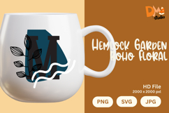 Hemlock Garden Boho Floral Monogram Product Image 1