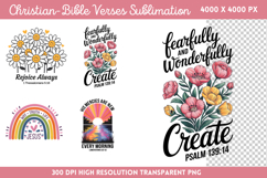 Christian Bible Verses Sublimation PNG Product Image 1