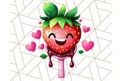 Strawberry Fruit PNG Clipart, Adorable Kawaii Characters Png Product Image 3
