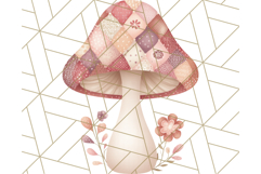 Dreamy Patterned Mushroom Clipart PNG, Forest Elements Png Product Image 3
