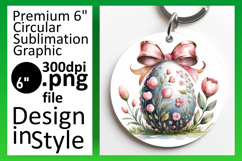 Trendy Round Design for Keychain Art , Easter Egg Product Image 1