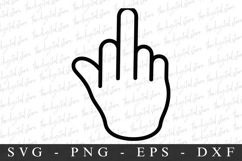 Middle Finger| SVG Cut files | Cricut Product Image 1