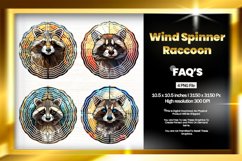Raccoon Wind Spinner Sublimation - 04 Variation Product Image 1