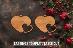 15 Valentine Heart Template earrings SVG I Laser Cut Files Product Image 12