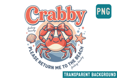 Crabby Please Return Me To The Beach PNG,Summer png Product Image 1